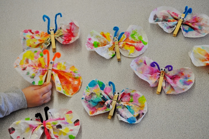 Coffee filter art projects for kids