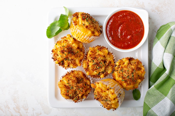 Mac and cheese bites are easy for kids to make