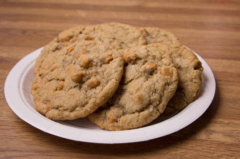 Butterscotch pudding cookies with butterscotch chips 