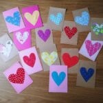 fabric heart cards