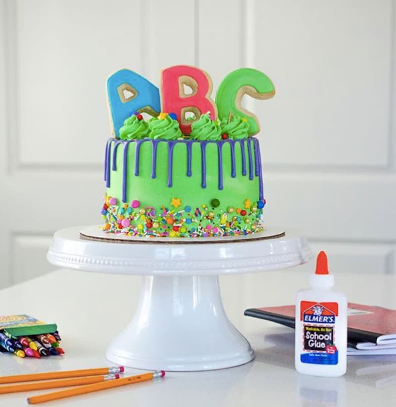 A back to school cake is a fun craft for kids
