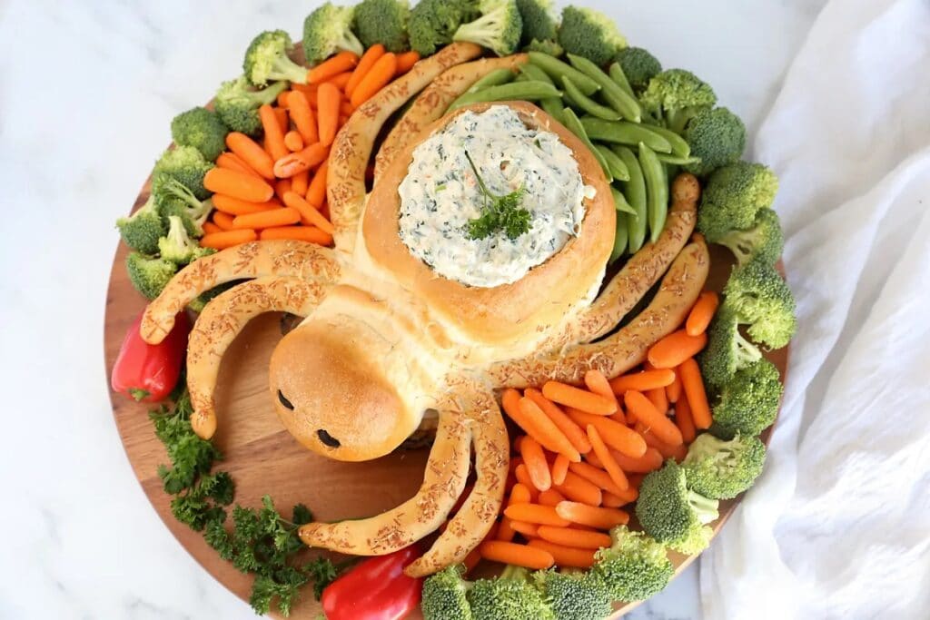 Spider bread dip bowl