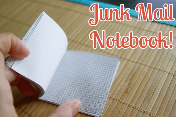 How to make a recycled junk mail notebook