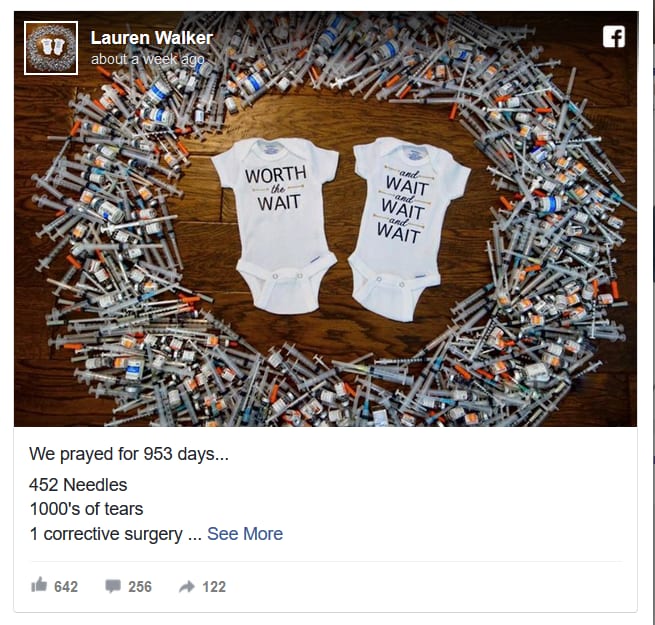 Mom-to-Be’s Facebook  Announcement Shows Painful IVF Journey to Twins