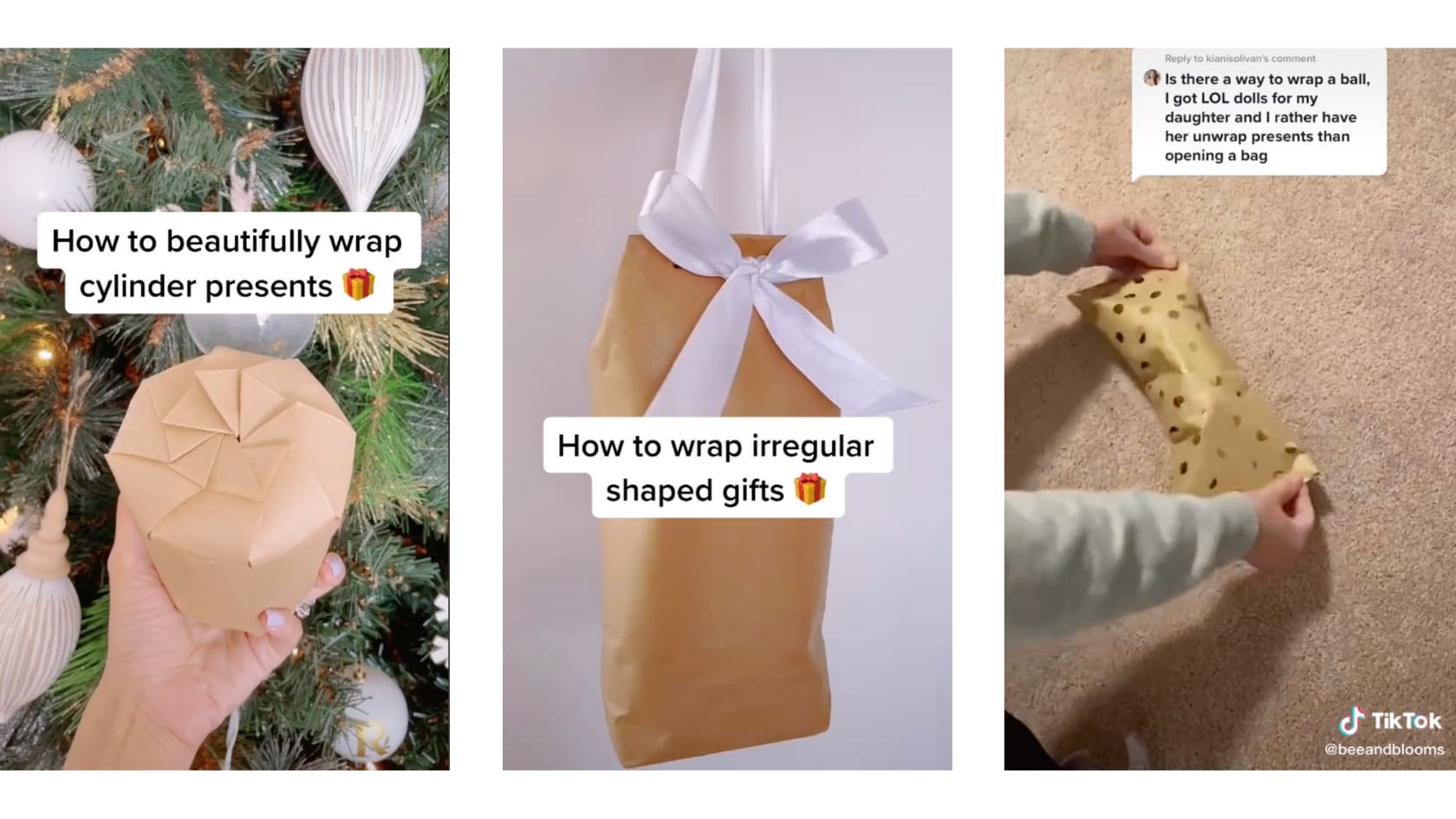 Gift-wrapping hacks for parents for all types of odd shaped gifts