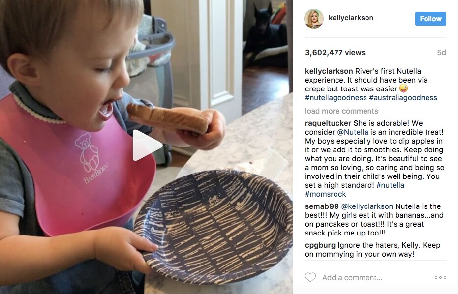 Kelly Clarkson Gave Her Daughter Nutella and the Internet Shamed Her