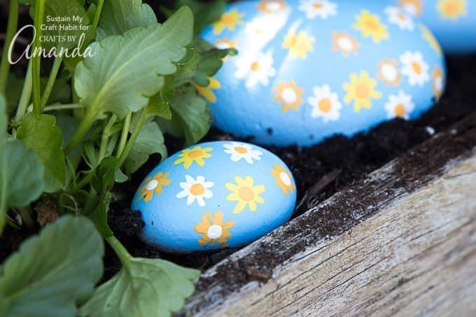 Sheep Painted Rocks - Crafts by Amanda - Easter Crafts