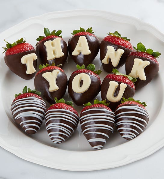 Say thank you with chocolate covered strawberries