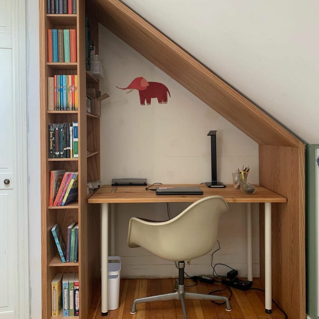 DIY closet office homework station for kids