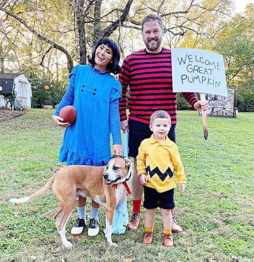 Family of 3 Charlie Brown Halloween Costumes
