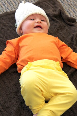 Easy Halloween Costume for an Infant: Candy Corn