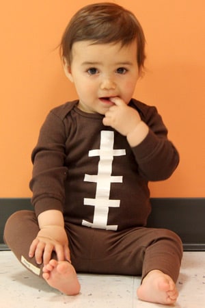 Easy Halloween Costume for an Infant: Football