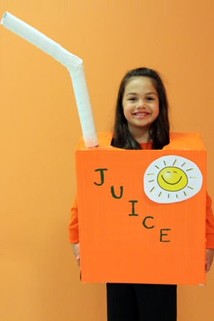 Easy DIY Halloween Ideas: Orange Juice Box