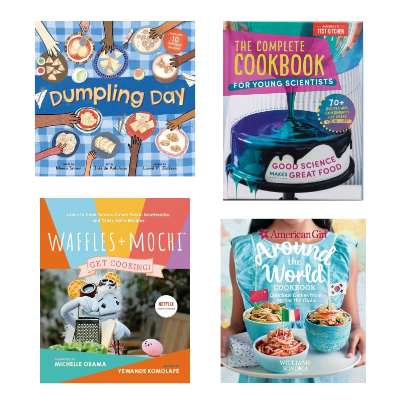 Kids cookbooks and picture books about food can inspire kids to cook