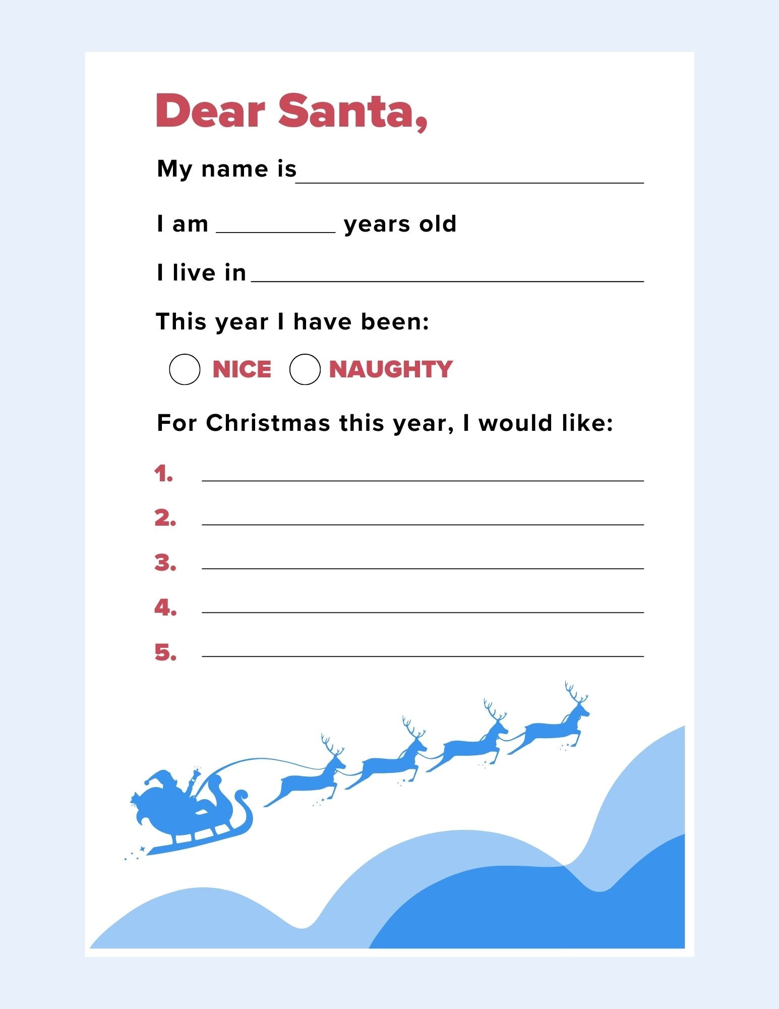 How to write a letter to Santa