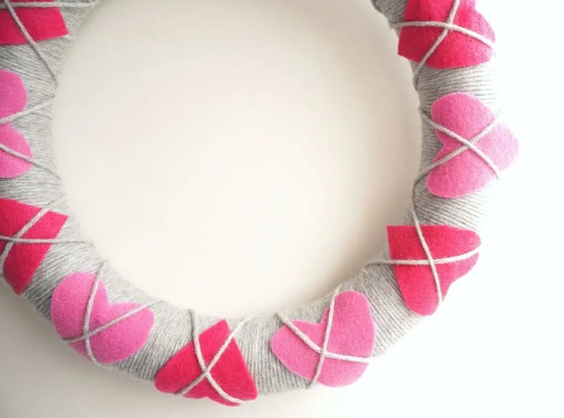 argyle heart wreath