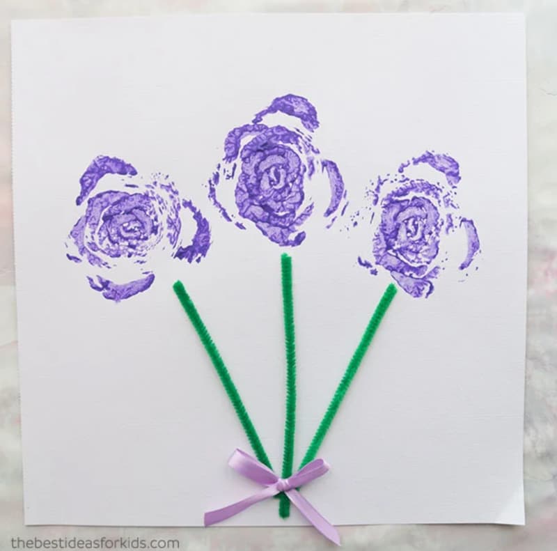 celery stamped flowers