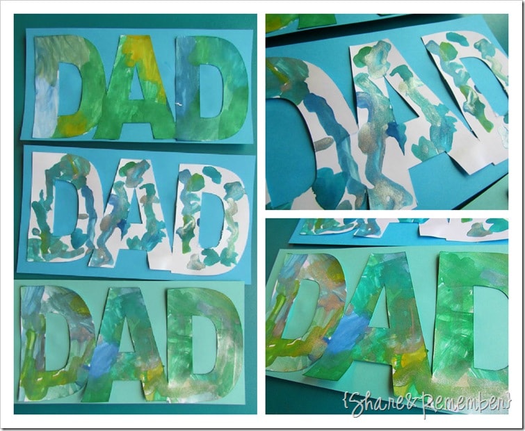 fathers day painted card