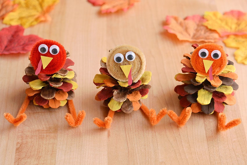 Fall pine cone crafts for kids that are as easy as they are fun and creative