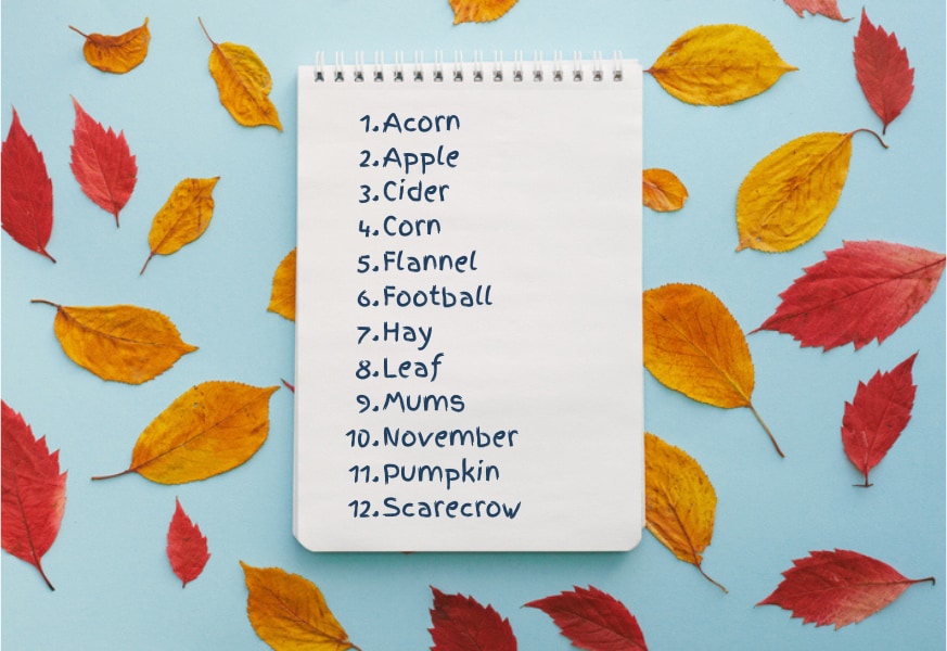 Fall scavenger hunt ideas