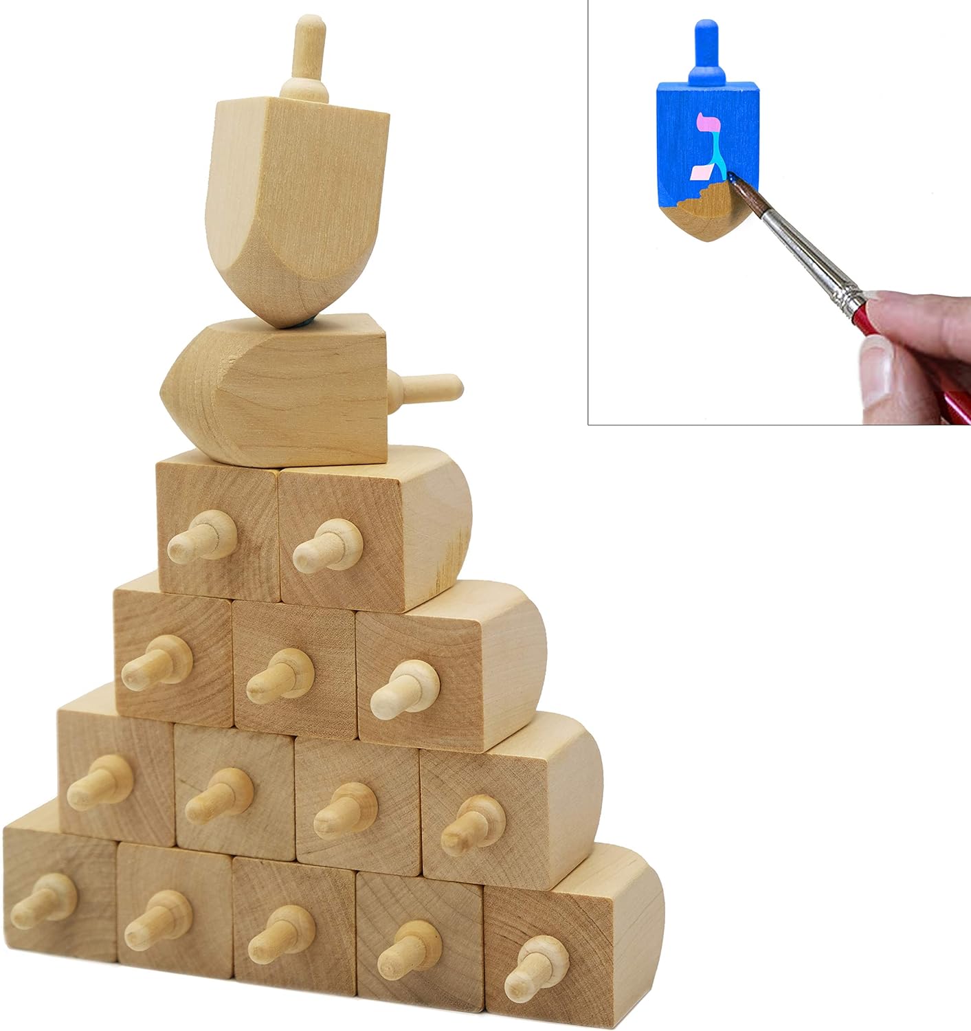 wooden dreidels