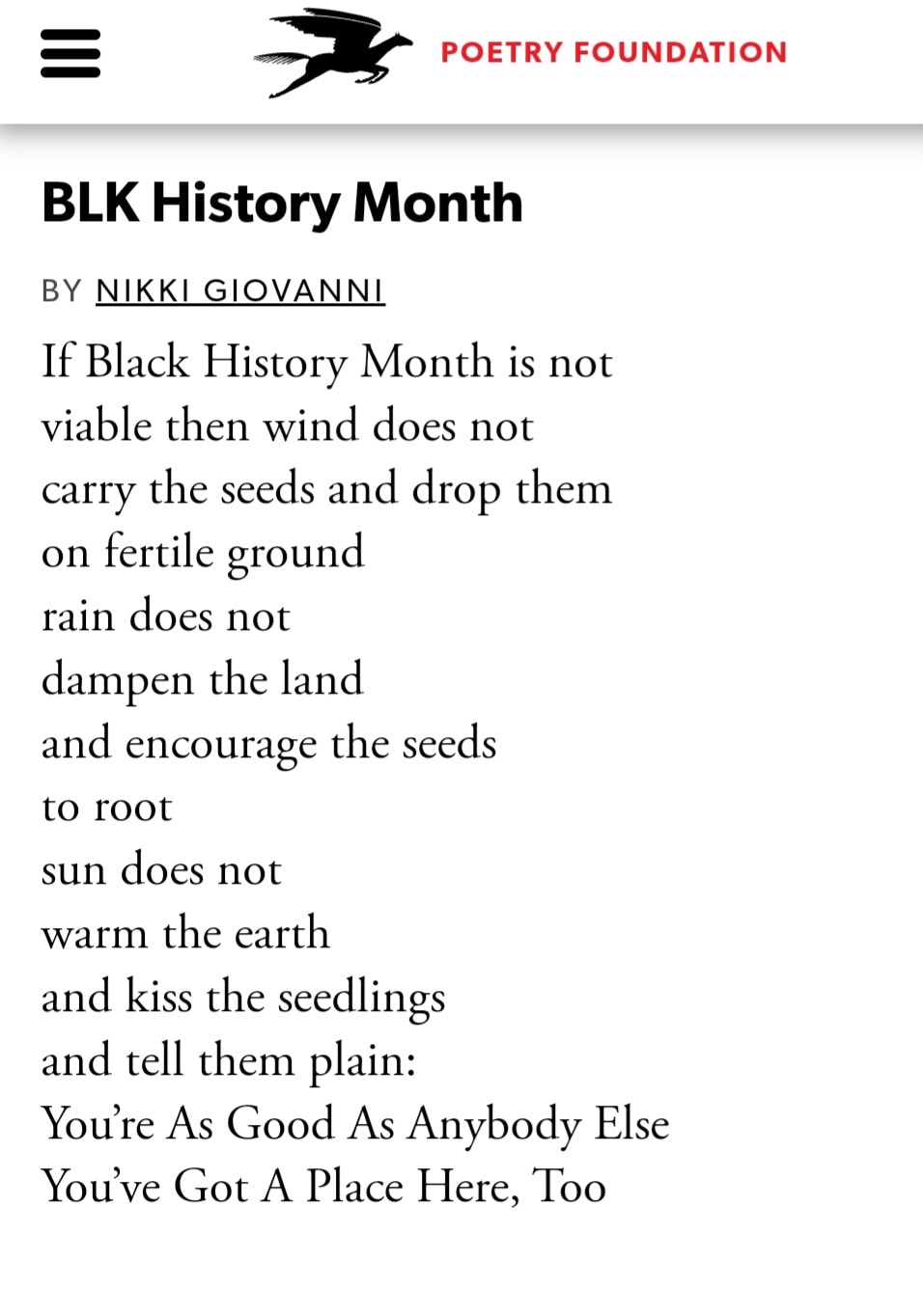 Black History Month Poetry Foundation