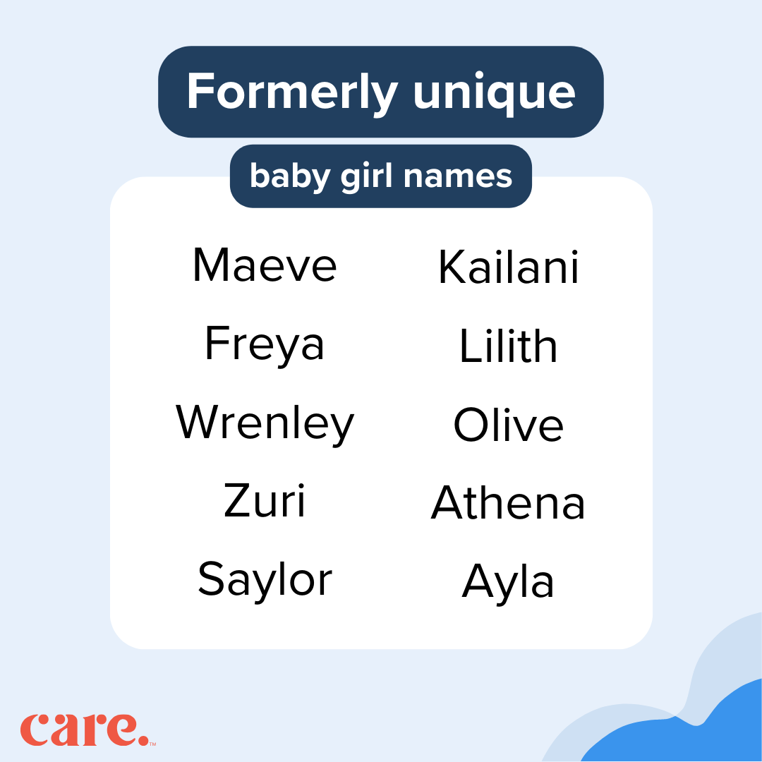 Formerly unique baby girl names