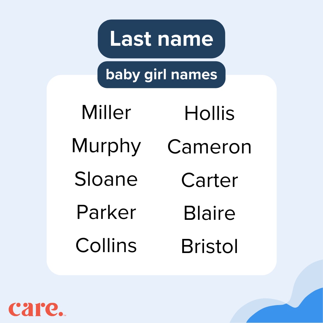 Unique last name baby girl names