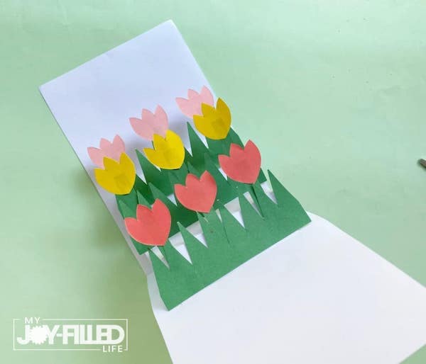 tulip pop up card