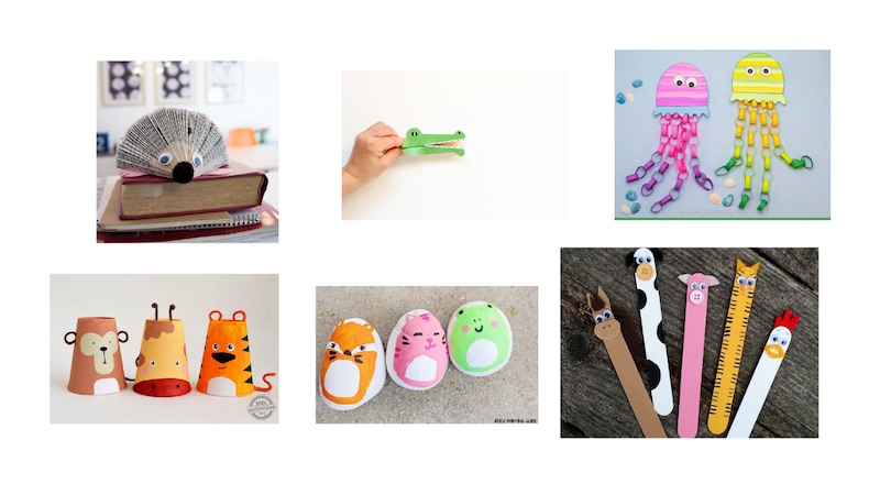 18 cute and colorful animal crafts for kids