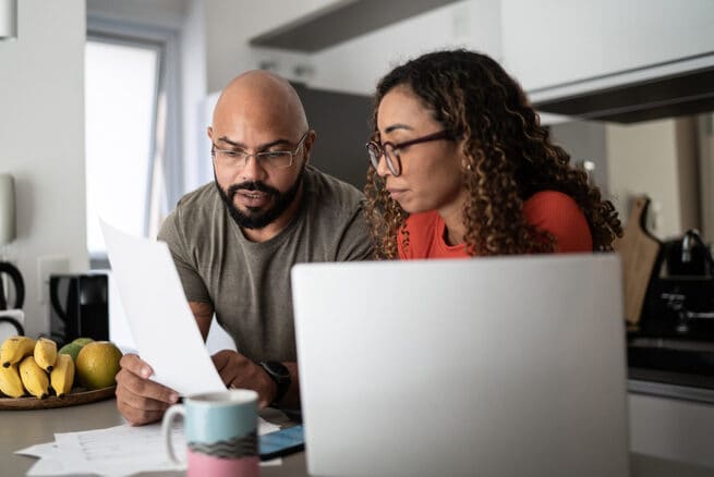 Couple catching up on household employment taxes