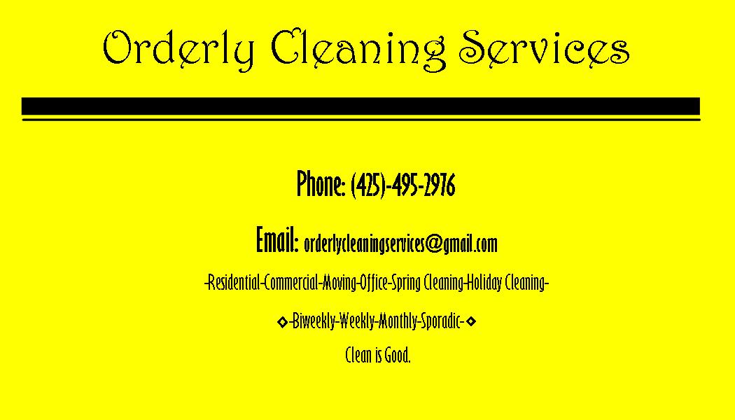 Orderly Cleaning Services Logo