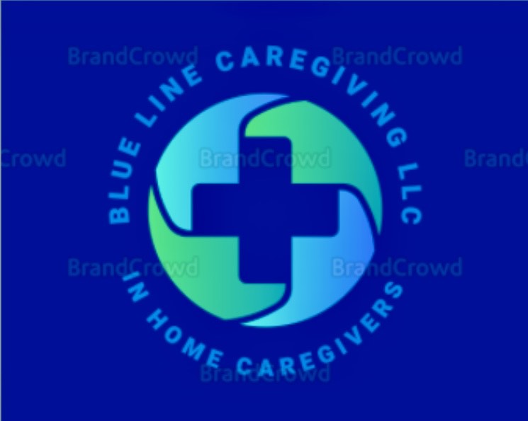 Blue Line Caregiving Logo