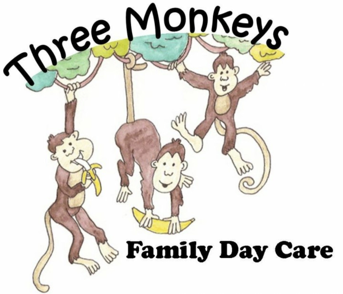 Three Monkeys Day Care Logo