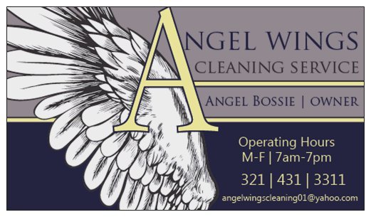 Angel Wing's Cleaning Service Logo