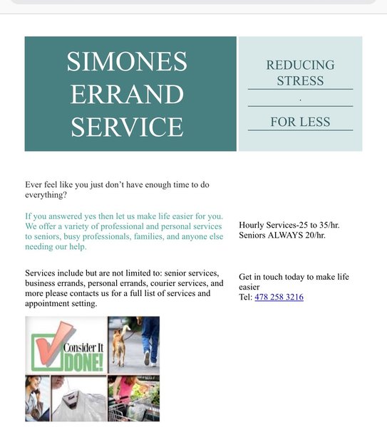 Simone's Errand Service Logo