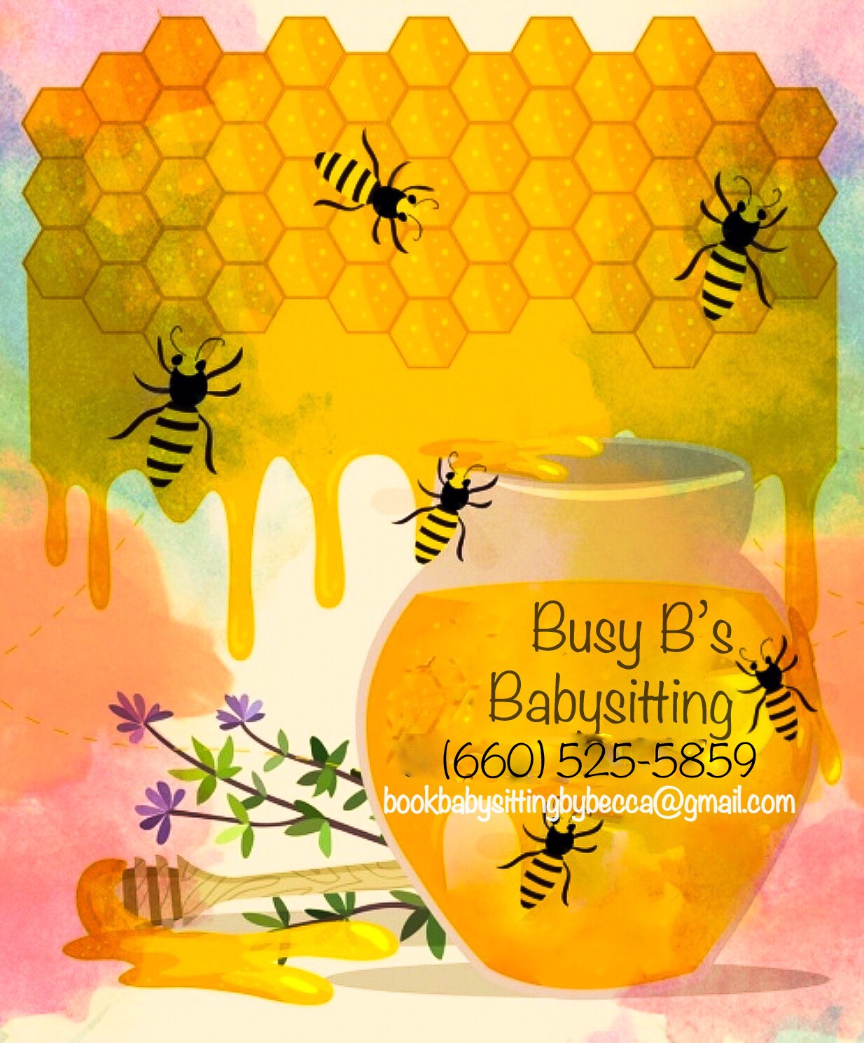 Busy B's Babysitting Logo