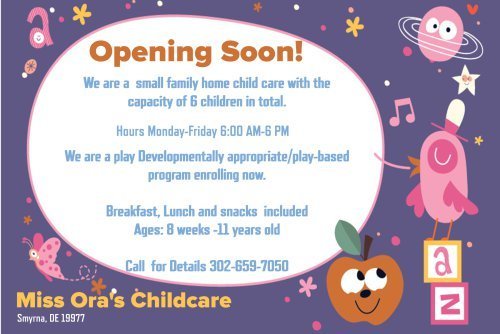 Miss Ora's Childcare Logo