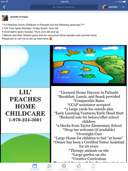 Lil Peaches Home Childcare Logo