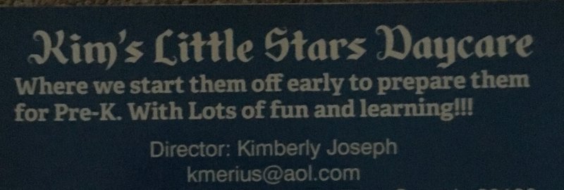 Kim's Little Stars Daycare Logo