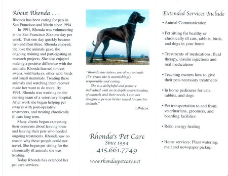 Rhonda's Pet Care