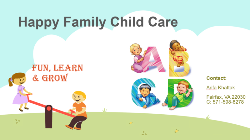 Happy Family Child Care / Day Care Logo