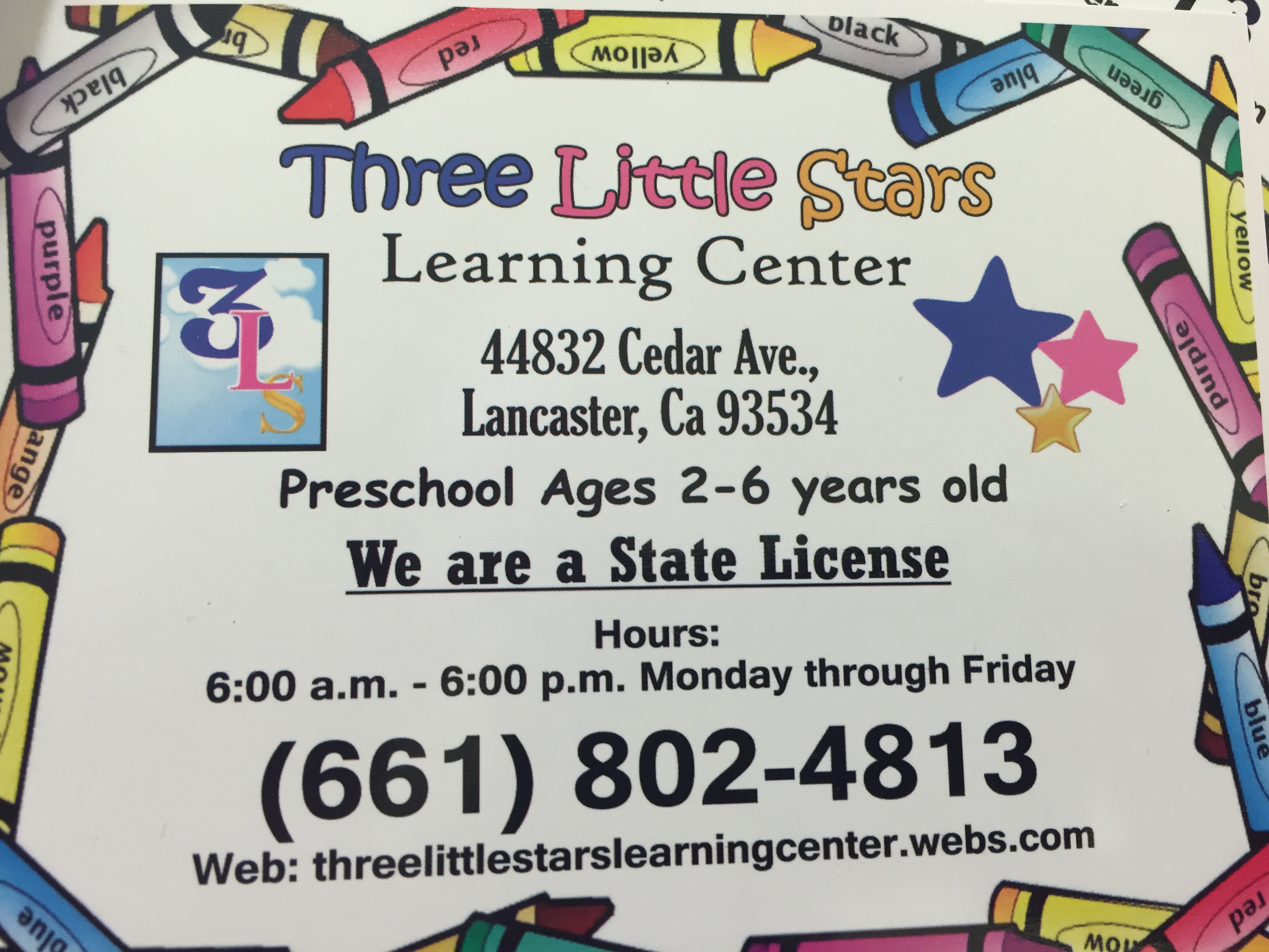 Three Little Stars Learning Center Logo