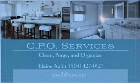 C.P.O. Services-Clean, Purge and Organize