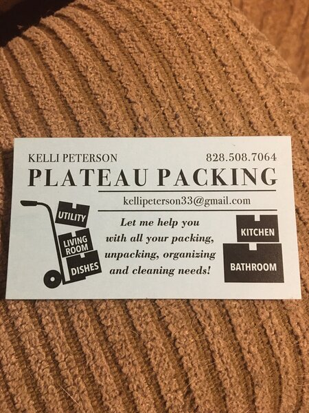 Plateau Packing & Cleaning needs