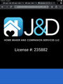 J&D HOME MAKER AND COMPANION SERVICES LLC