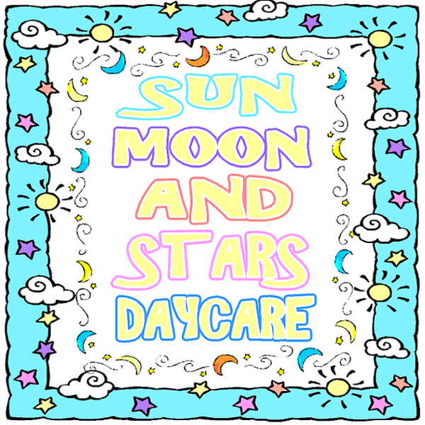 Sun Moon And Stars Daycare Logo