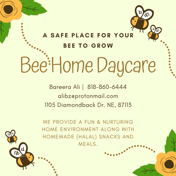 Bee Home Daycare Logo