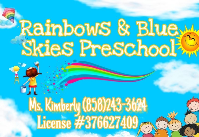 Rainbows And Blue Skies Preschool Logo