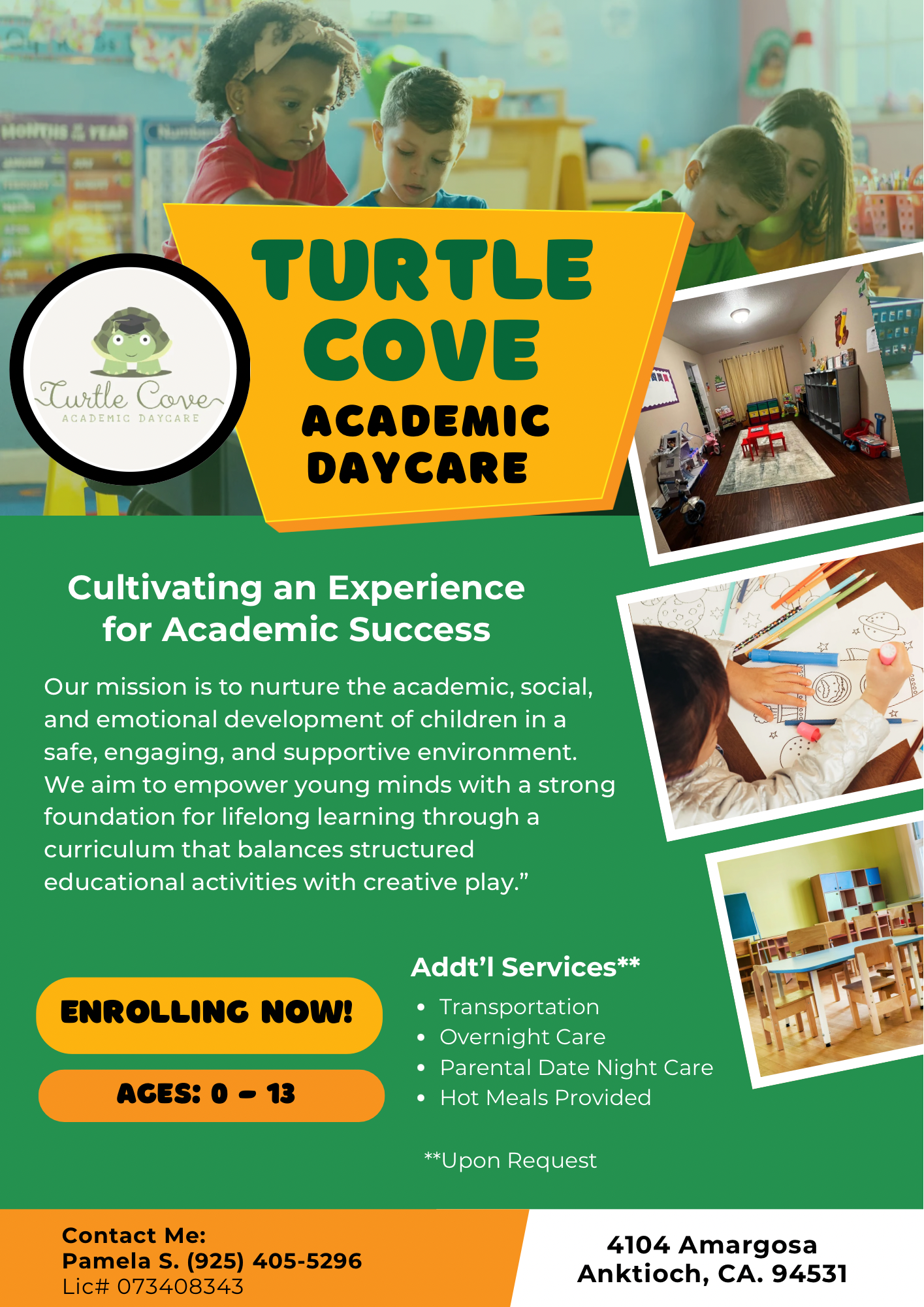 Turtle Cove Academic Day Care Logo